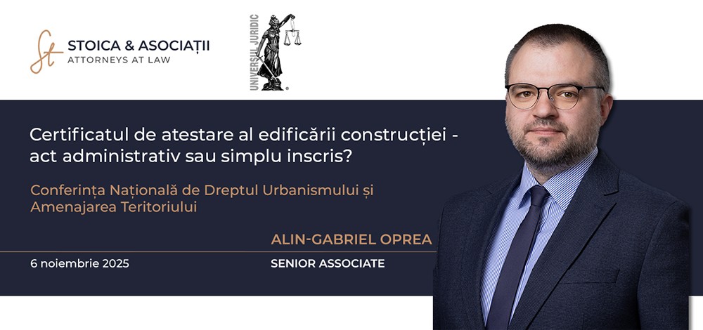 Alin – Gabriel Oprea – în panelul conferinței de dreptul urbanismului și amenajarea teritoriului